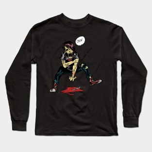 Emo Skull Kid Long Sleeve T-Shirt